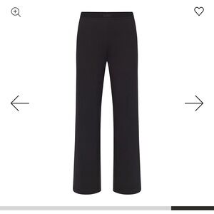 Black Skims Cotton Ribbed Pants